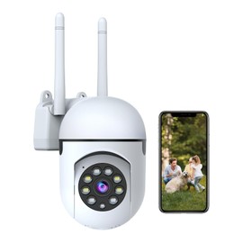 JAIOTlink 1080P Security Camera Wired, 2.4G/5G WiFi Home Surveillance Cam with 360° Pan/Tilt, Color Night Vision, Motion Detection, 2-Way Audio, SD/Cloud Storage, Compatible with Alexa