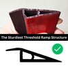 1/2" to 3/5" Height Threshold Ramp - Rubber Threshold, Floor