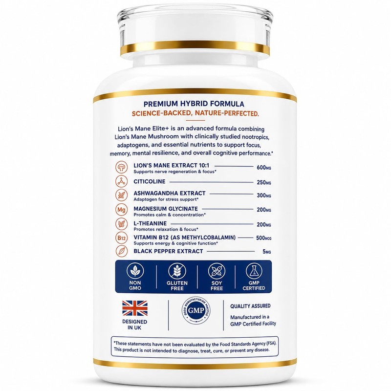 Lions Mane Mashrrom 6000mg Softgels – Focus, Memory & Cognitive