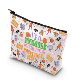 TSOTMO Basketball Gift It's a Beautiful Day for Basketball Makeup Bag for Daughter Funny Basketball Gift Basketball Gift Ideas (for Basketball Bag CA)