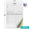 321Done 2-Part Carbonless Receipt Pad 5.5x8.5, Made in USA, Carbon