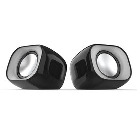 HP - Stereo Computer Speakers with 3.5 mm Jack and USB Power Supply, Black