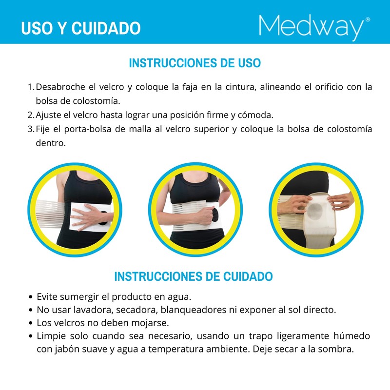 MEDWAY | Faja Para Colostomia Ilestomía Urostomia Estoma Talla CH
