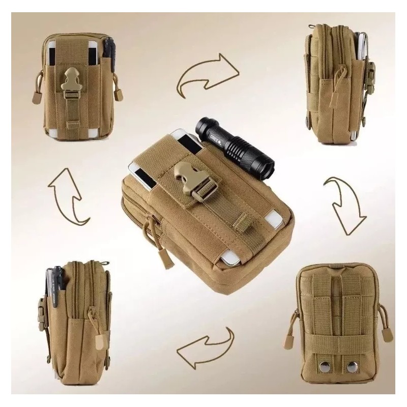 HC Life Mochila Tactica Cangurera Multiusos Celular Cartera Bolsa Ng