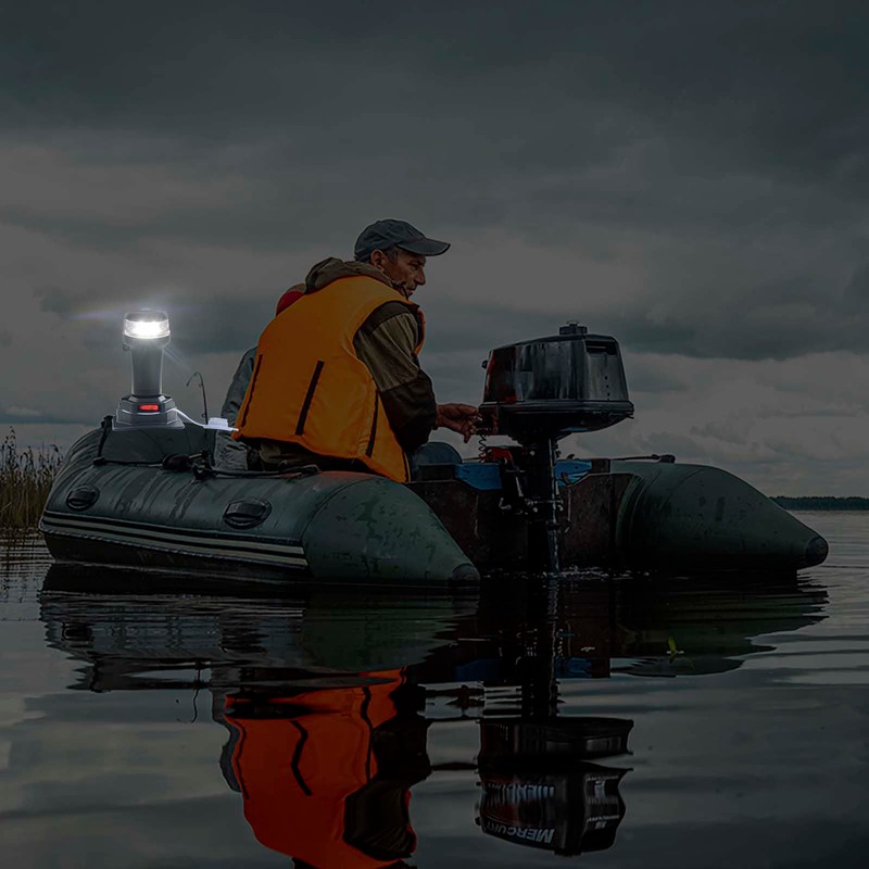CLGMarine Kayak Battery Portable Navigation LED Lights Multi- Adaptors 3AA