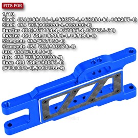RCYouHott RC Upgrades Part for 1/10 Slash/Rustler/Stampede/Jato/Hoss 4X4 4WD VXL,Aluminum Suspension Arms & Caster Block & Steering Blocks & Rear Stub Axle Carriers & Arm Suspension Mount,Navy Blue