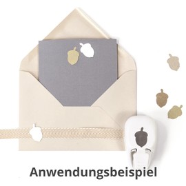 Punch - acorn, 3.1 cm - paper punch, hole punch, motif punch for Christmas and Advent, for invitations, menu cards and decoration, suitable up to 220 g/m²