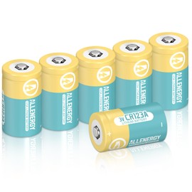 ALLENERGY CR123A 3V Lithium Battery CR17345 3 Volt 123A Batteries 6 Pack High Capacity, 10 Years Shelf Life