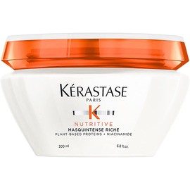 KÉRASTASE Masquintense Riche Mascarilla Refuerza Profundamente la Fibra Capilar, Aporta Suavidad y Brillo Radiante al Cabello Con Proteínas de origen vegetal, Niacinamida y Glicerina 200ml