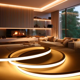 BRIMETI 5 m Neon LED Strip Outdoor LED Strip Waterproof IP65 (Yellow)