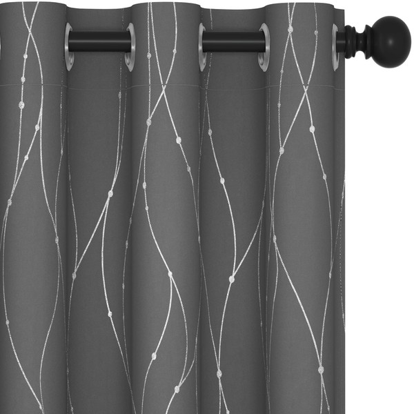 Deconovo Short Blackout Curtains, 54 Inch Length, Set of 2