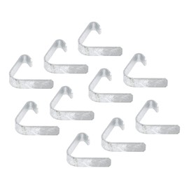 1 3/8" Chain Link Fence Gate Clips | Gate Clips | Kennel Panel Clip Bands | Steel 12 Gauge | Pack of 10