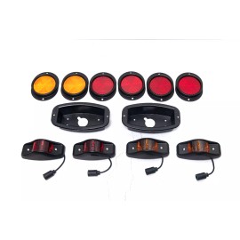 HMMWV LED Humvee side marker light kit with reflector / BLACK