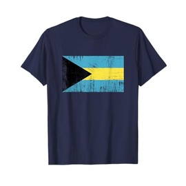 Vintage Bahamian Banner Fan Bahamas Flag Retro T-Shirt