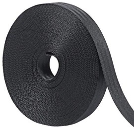 Tenn Well Tree Support Strap, 65 Feet x 1 inch Flat Nylon Tree Tie Rope for Staking, Guying, Plant Support (2200 Lbs Strength, Black)