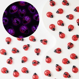 OPMADM 400 Pcs Mini Ladybugs Resin Ladybug Decor for Fairy Garden Accessories Miniature Landscape Party Gift Decorative Arts Crafts