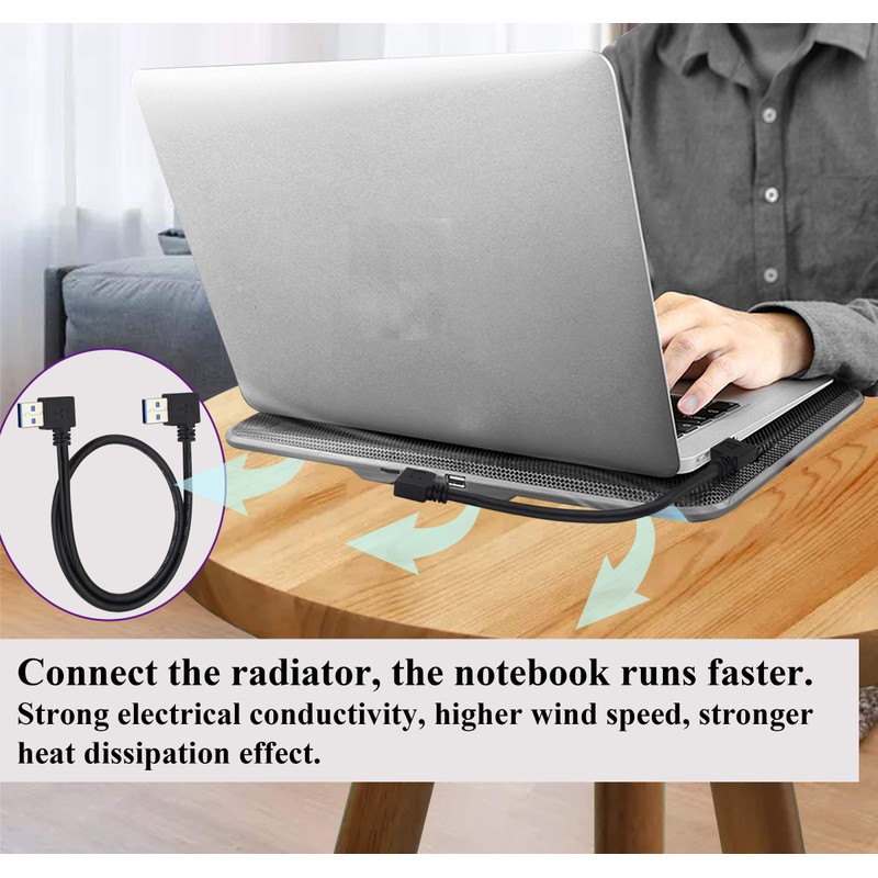 AAOTOKK 90 Degree 3.0 A USB Cable Left & Right