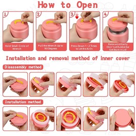 JXXM 13.5 Oz Thermo Food Jar for Hot & Cold Food for Kids, Insulated Lunch Containers Hot Food Jar,Leak-Proof Vacuum Stainless Steel Wide Mouth Lunch Soup Thermo for School(Sea World)