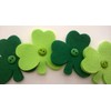 Fab Felt Crafts 6 Green Shamrock Embellishments, Ready to Use