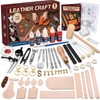 UHAPEER 88PCS Leather Crafting Kit: Leather Working Tools and Supplies