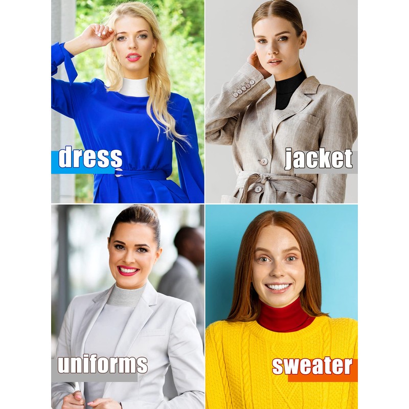 Giegxin 9 Pcs Women Fake Turtleneck Dickey Collars Detachable False