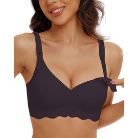 As Fairy Nursing Bras for Breastfeeding, Wireless Seamless Maternity Bra, Ultra Comfort Pregnancy Sleep Bralette for Women, Carbon grey