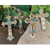 Rustic Western Native Indian Christian Crosses Set of 4 Christmas