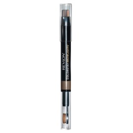 Revlon Color Stay Brow Lights Medium Brown Cream Pencil with Kabuki Blender B...