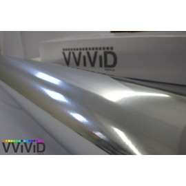 VViViD XPO Silver Chrome 5 Feet x 1 Foot Vinyl Wrap Roll Mirror Finish with Air Release Technology