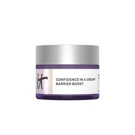 IT Cosmetics Confidence in a Cream Barrier Boost - Skin Barrier Repair Daily Face Moisturizer - Clinically Smoother, Softer Skin After 1 Use - Fragrance-Free, 100HR Hydration with Ceramide - 0.5 Fl Oz