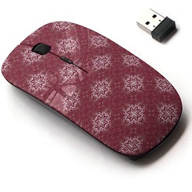 2.4G Wireless Mouse with Cute Pattern Design for All Laptops and Desktops with Nano Receiver - Floral
