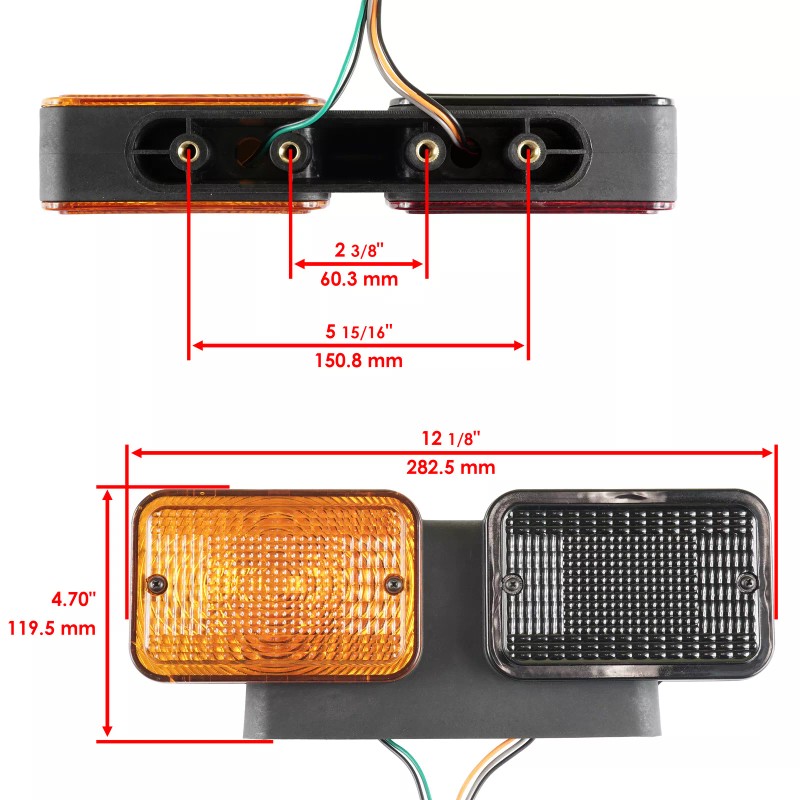 Caltric Complete Left TailLight fits John Deere 3032E 3038E DH610001-