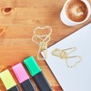 100pcs Binder Clips Heart Style Long Tail Shape Metal Iron