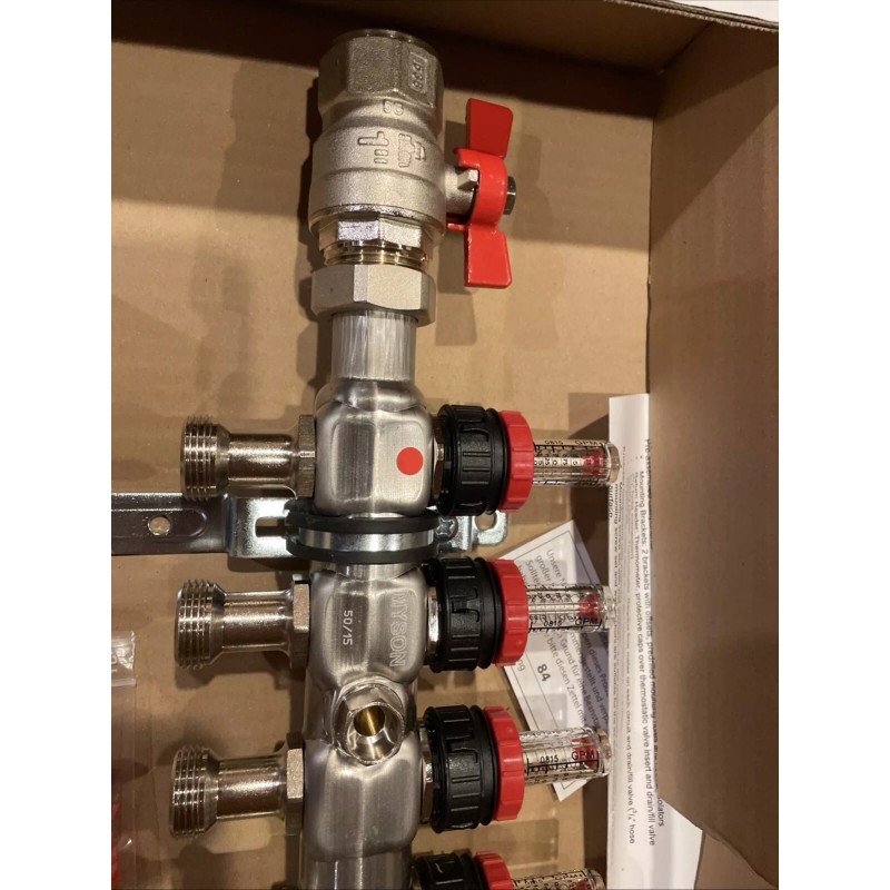 Myson Comfort Fit with Regolux Flowmeters Manifold PEX SSMANI-8 8