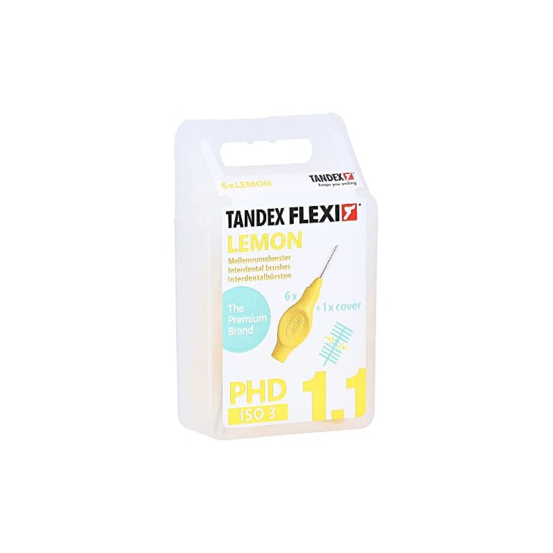 TANDEX FLEXI Interdental Alb.PHD 1.1/ISO 3 Lemon Pack of 6