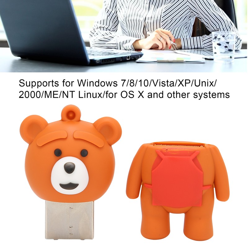 Cartoon U Disk Bear Appearance High Speed Bulk Storage Flash