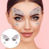 Dochais Temporary Tattoos Crystal Tears Gemstone for Festival Rhinestone Decorations