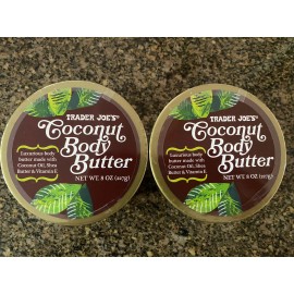 Trader Joe's New 2 Jars Trader Joe's Body Butter With Coconut Oil & Shea Butter Total 16oz