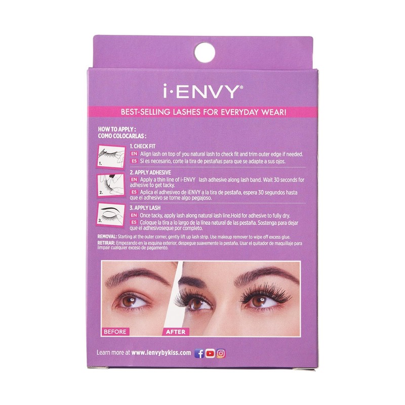 i-ENVY 5 Pairs So Wispy False Lashes, Premium Quality 100%