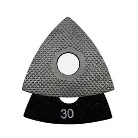 3" Triangular Diamond Grinding/Polishing Pads for Oscillating Multi-Tools, 30, 60, 120, 200, 400 Grit
