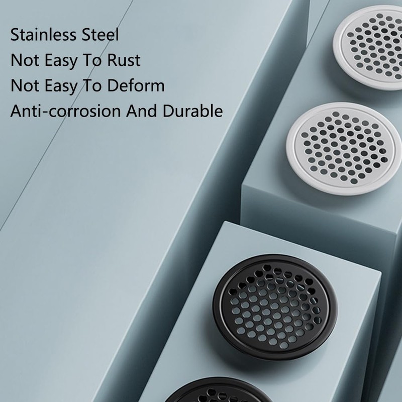20Pcs Stainless Steel Ventilation Grille 19mm, Circular White Air Vent