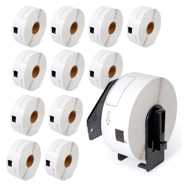 COLORTY 12 Rolls Compatible Brother DK-1201 1.1" x 3.5" Address