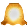 Amber Glass Lamp Shade Replacement with Bell Shaped, 1-5/8-inch Fitter