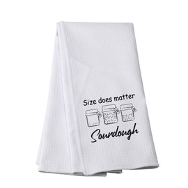 PWHAOO Sourdough Starter Kitchen Towel Size Does Matter Sourdough Kitchen Towel Sourdough Baking Lover Gift (Matter Sourdough Towel)