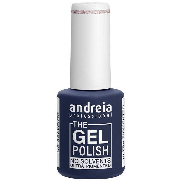 Andreia Professional - The Gel Polish - Gel-Nagellack, Lösungsmittel und Geruchsfrei - Glitzerfarben - Goldtöne, Metallic G25, Lila und Silber