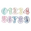 100Pcs Number Shape Paper Clips Funny Cute Rich Colors Bookmark