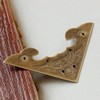 Tiazza 4Pcs Antique Brass Decorative Box Corner Protector, Wooden Jewelry