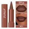 Dunuf 5 Pzs Labiales Mate Hidratantes Fáciles De Aplicar