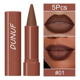 Dunuf 5 Pzs Labiales Mate Hidratantes Fáciles De Aplicar
