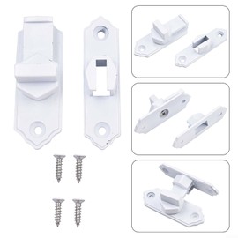 HONGZHANFA Antique 90 Degree Right Angle Door Lock - Retro Style Sliding Door Security Set Includes Bolt Lock, Flipping Latch, Aftermarket Key Door Lock, Stainless Steel Interior Sliding Door Lock,